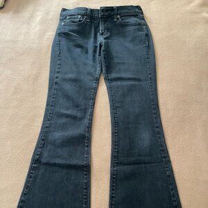 Y2K Vintage Lucky Brand SUNDOWN Jeans 2/26 Flared Black Faded Wash